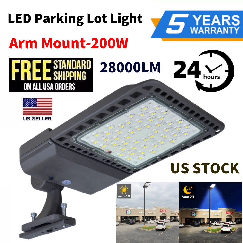 200W 100-277VAC Commerical LED Parking Lot Lighting Shoebox Street Flood Lights gallery