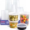 GUSTO To Go Food Containers with Lids [8 oz, 16 oz, 32 oz - 48 Count] - Deli Pla gallery