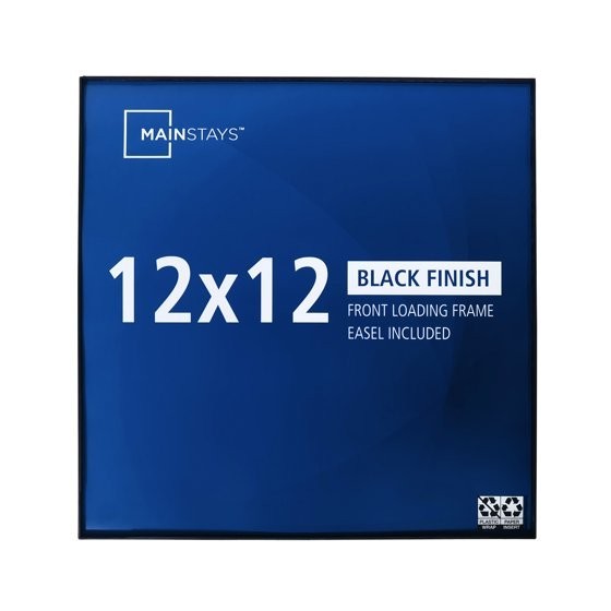 (2 pack) New MS 12x12 Front Loading Tabletop/Wall Picture Frame, Black gallery