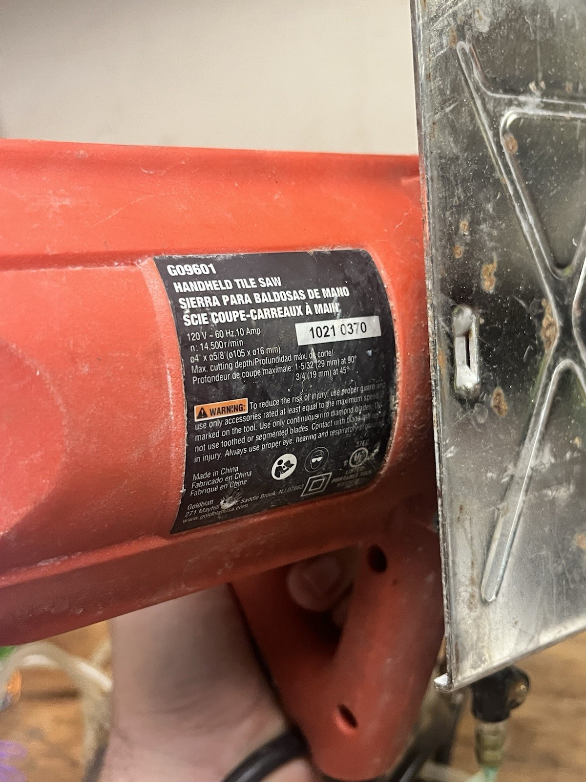 Goldblatt G09601 10A Electric Tile Cutter gallery