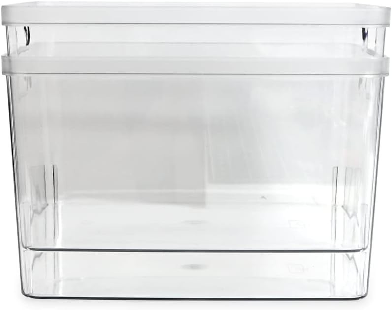 2-Pack Extra-Large Clear Storage Bins 11.5” L x 14” W x 9” H w/Cutout Handles... gallery