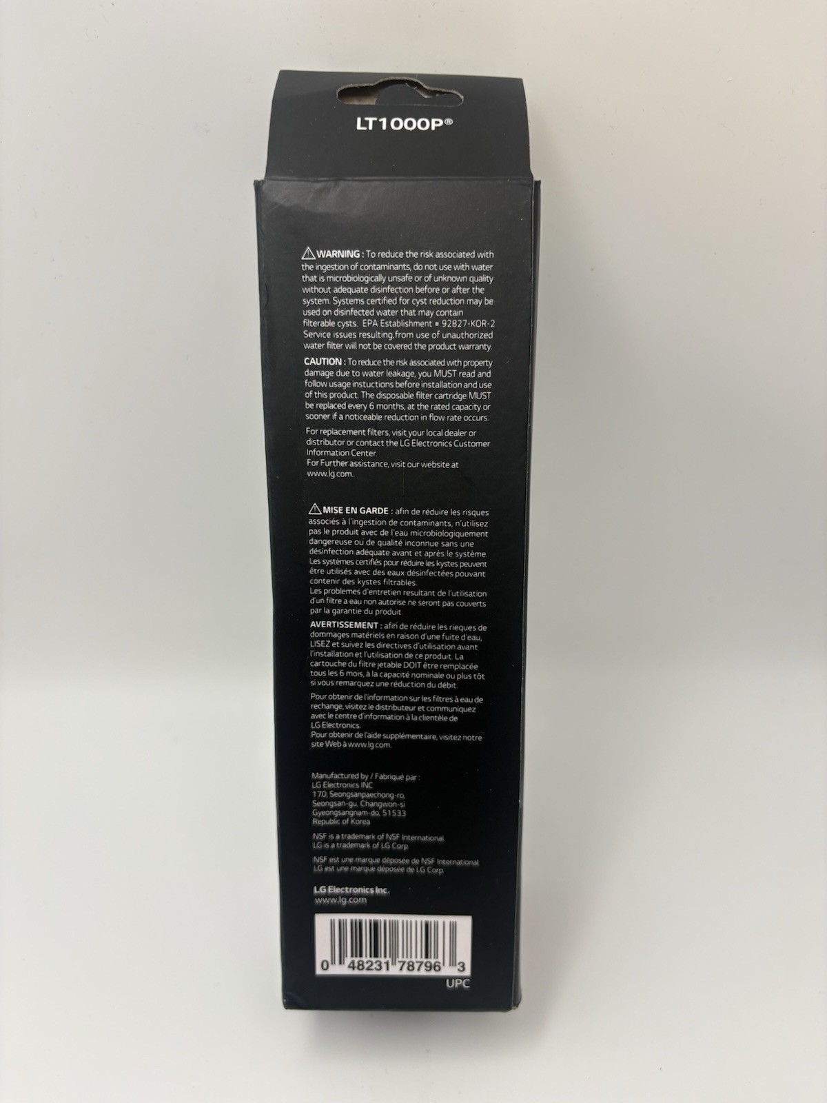 LG LT1000P Water Filter Replacement Cartridge LT1000PC/PCS - NSF gallery