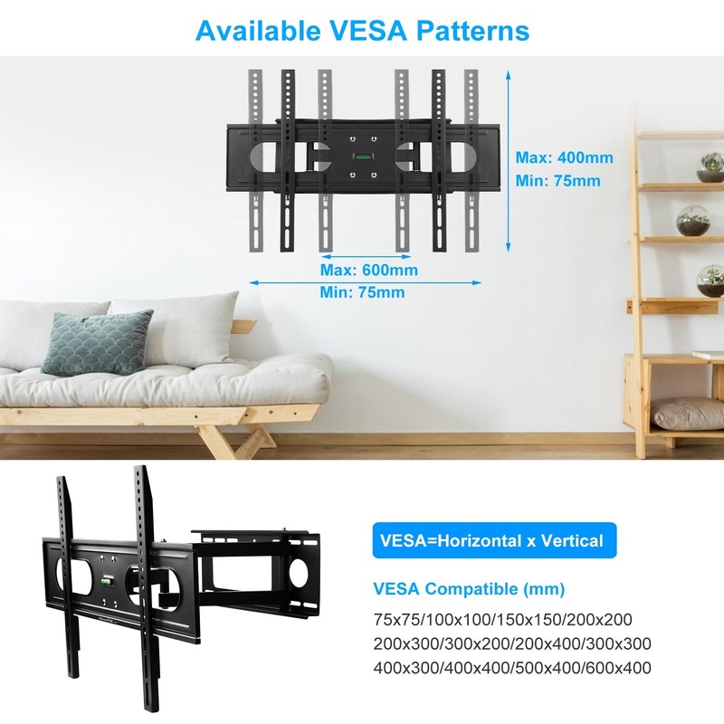 Full Motion TV Wall Mount Bracket LED LCD Flat 37 40 42 46 50 52 55 60 65 70inch gallery