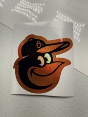 Baltimore Orioles Holographic Tiny Sparkle Vinyl Decal
