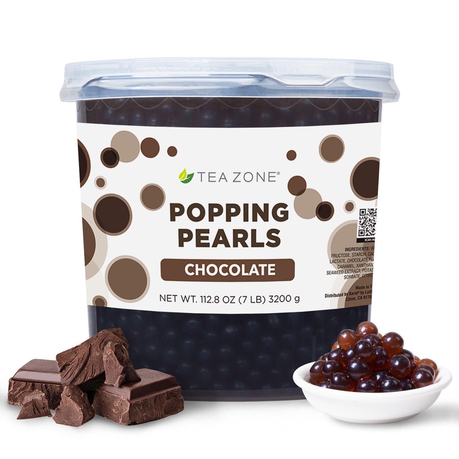 Tea Zone Chocolate Popping Pearls/ Popping Boba (B2071, 7 lbs) for Boba Tea gallery