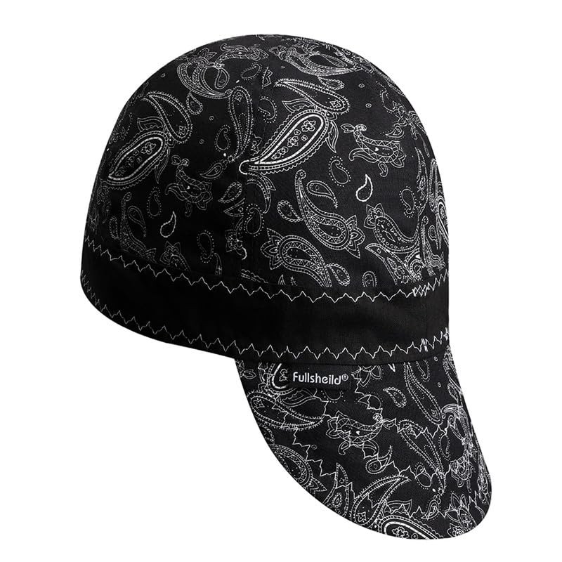 Fullsheild Reversible Welding Cap Flame Resistant CAT 2 8, Paisley Black gallery