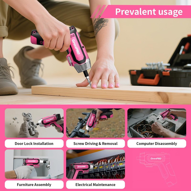 4V Electric Screwdriver Rechargeable 29pcs, Cordless Screwdriver, USB Small P... gallery