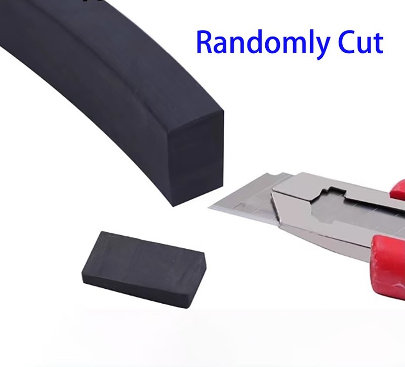 Solid Nitrile NBR Rubber Strip Square Sheet Oil Resistant Width 10mm-70mm Black gallery