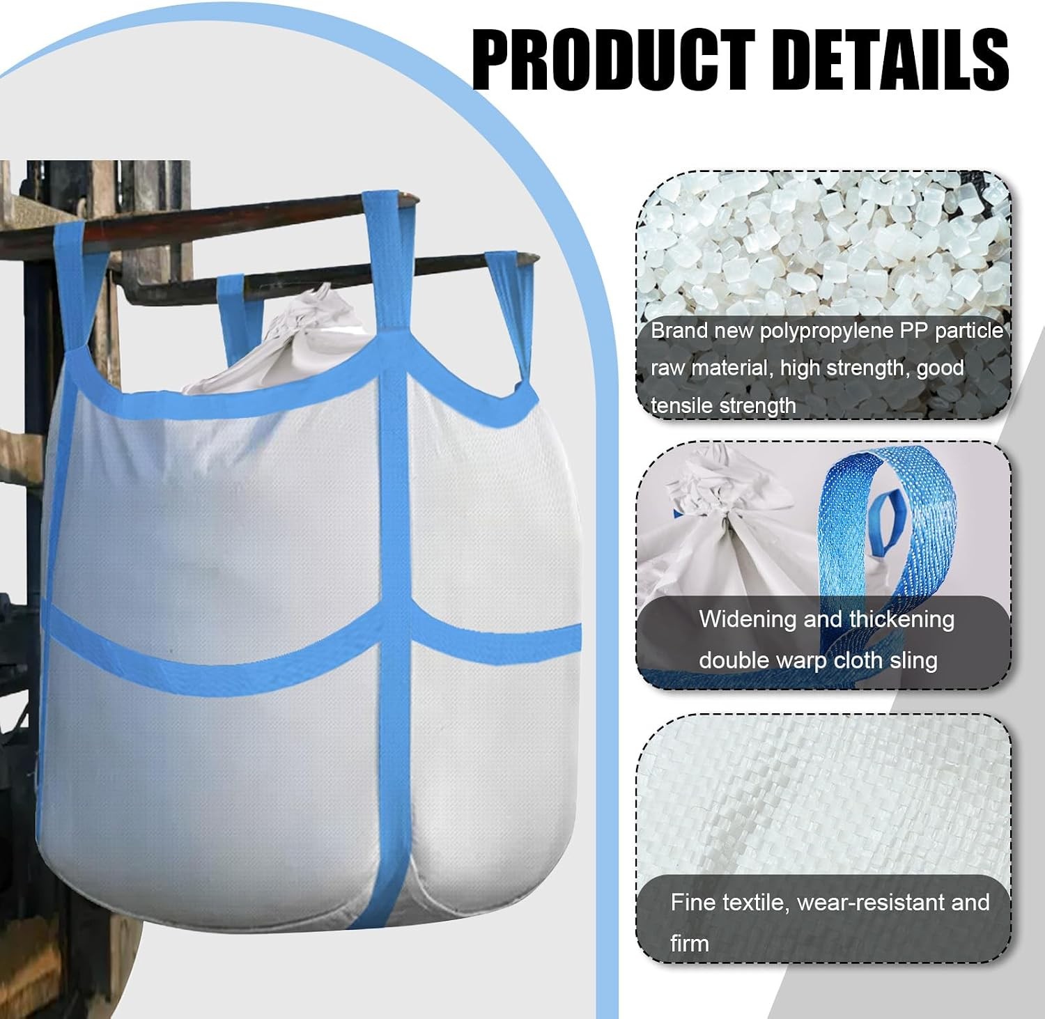One Ton Bulk Bag 10Pcs FIBC 3300lbs Duffle Top gallery