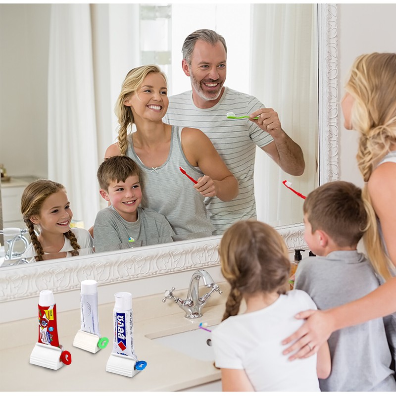 Rolling Toothpaste Tube Squeezers Toothpaste Dispenser Seat Holder 2/3/4/6 PCS gallery