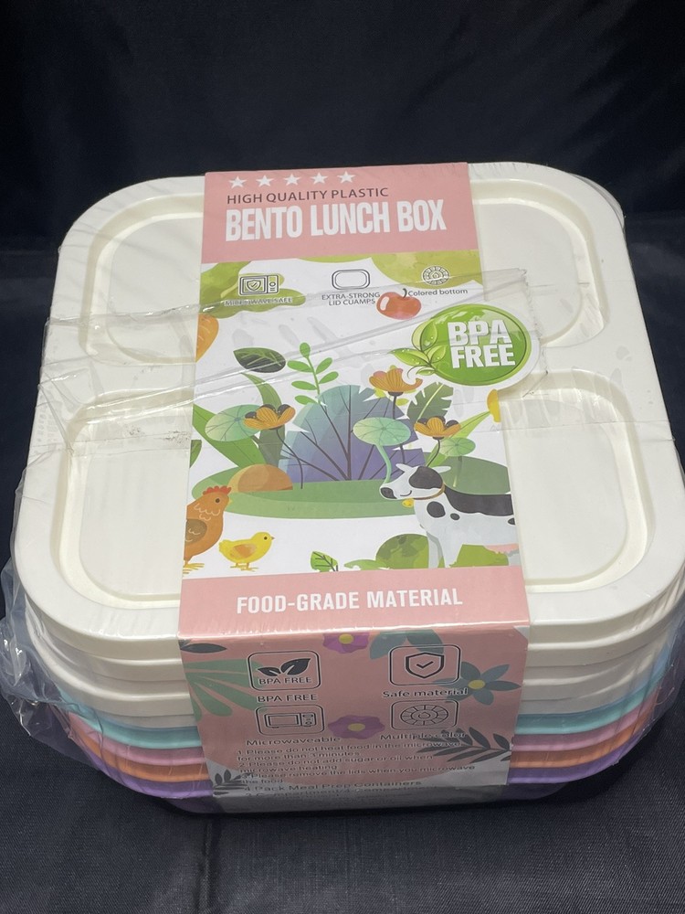 High Quality Plastic Bento Lunch Box 10-Pack BPA FREE Food-Grade Material