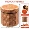 3 Pack Tree Stump Storage Stool 12 X 12 Inch Stool Ottoman Cute Folding Storage gallery