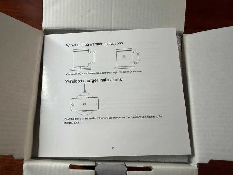 Amazon 2-in-1 Wireless Charger & Mug Warmer Keep Warm 8 Hours White New gallery