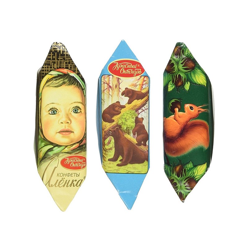 Russian Chocolate Candy Sweets Mix Mishka Kosolapiy, Belochka & Alenka 1lb/450g gallery
