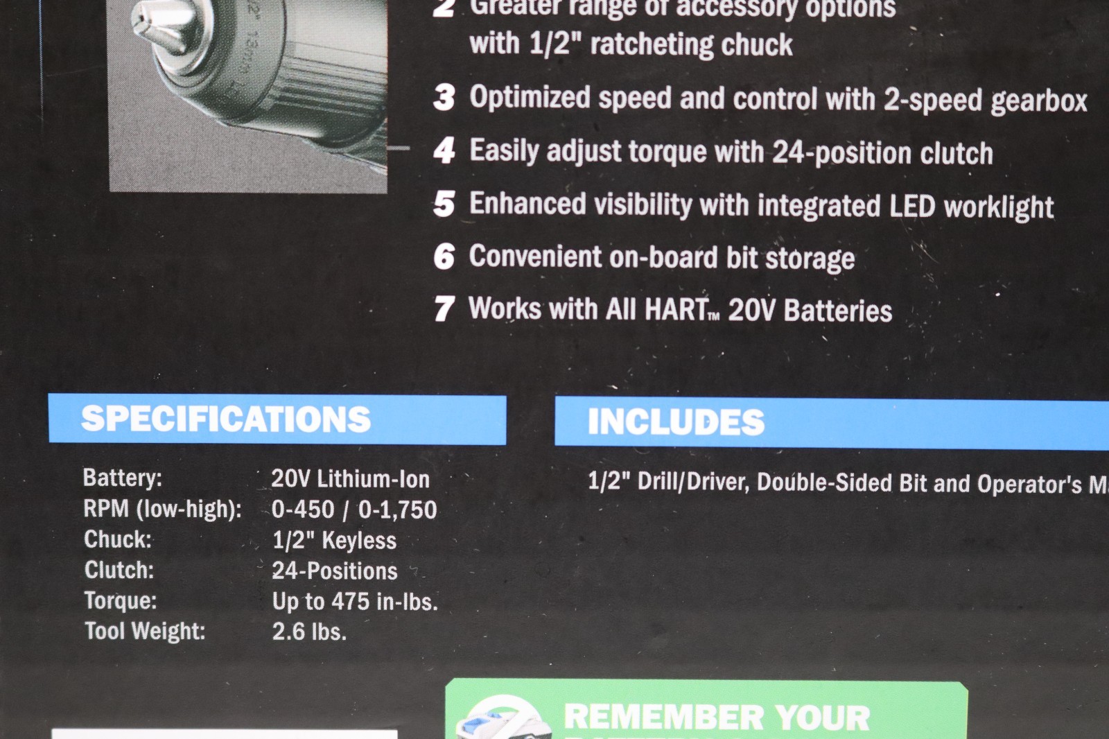 HART Cordless 20-Volt 1/2-inch Drill/Driver (Battery Not Included), HPDD02 gallery