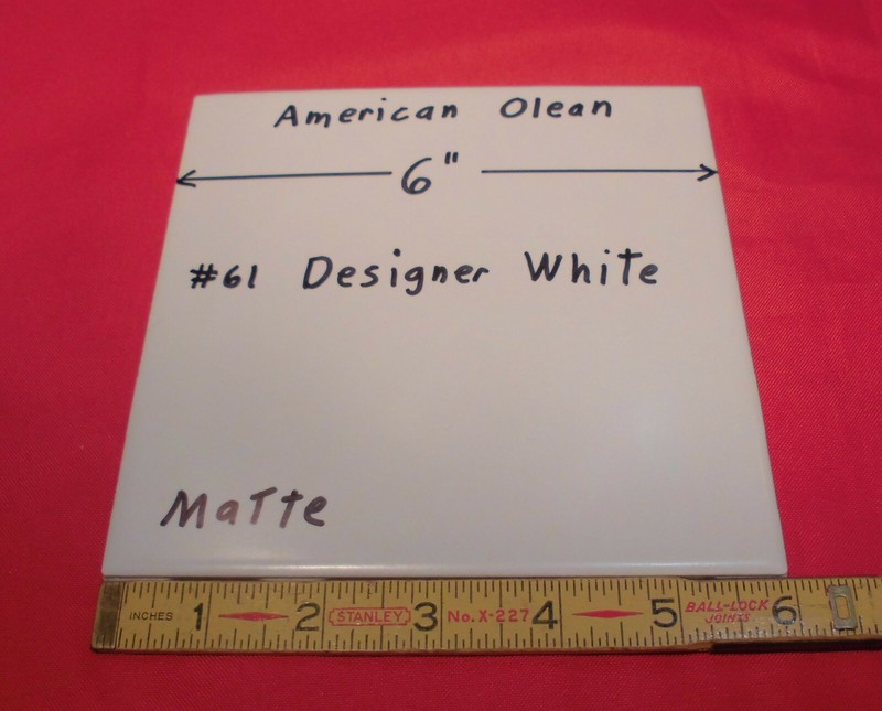*Designer White* Matte Ceramic Floor & Wall Tile, by American Olean; New Mint gallery