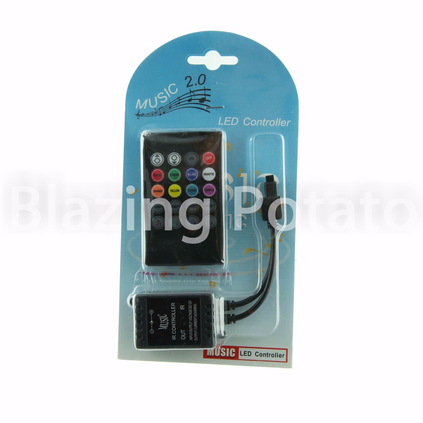RGB LED Music Controller w/20Key IR Remote for RGB SMD 5050 3528 LED Strip ☆USA☆ gallery