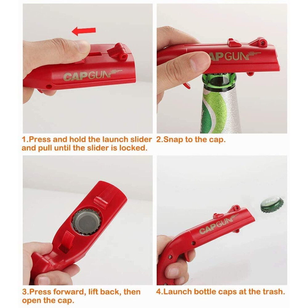 Beer Bottle Opener Cap Gun Launcher Shooter Bottle Opener Creative Game Bar gallery