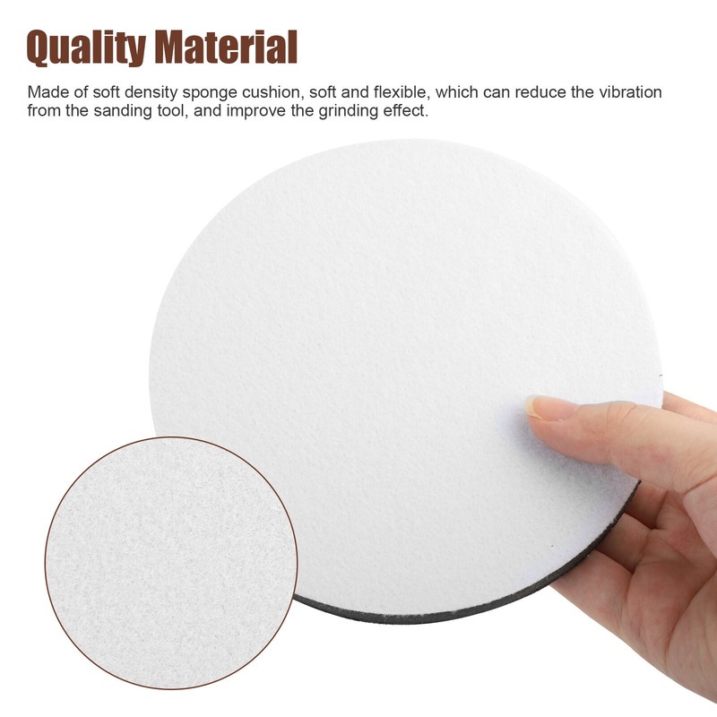 2/4Pcs 6in Soft Foam Interface Sanding Disc Hook Loop Sander Buffer Backing Pad gallery