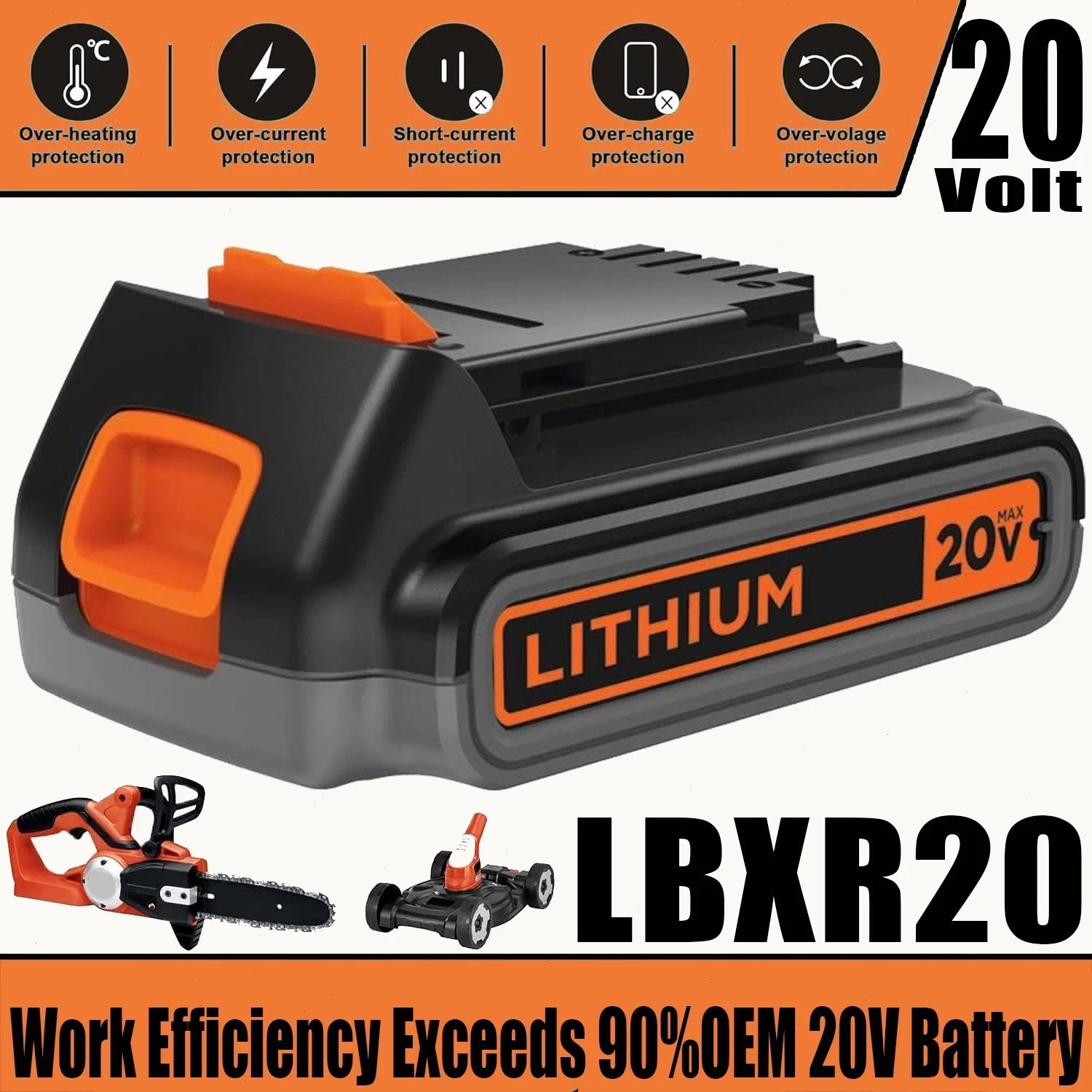 2PACK NEW 20V Lithium-ion Battery / Charger for BLACK DECKER 20 Volt LBXR20 LB20 gallery