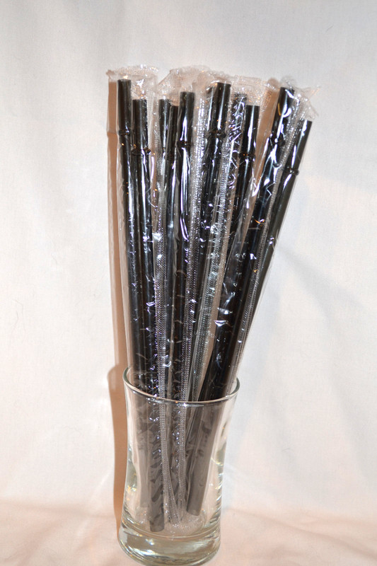 Reusable Straws Clear Solid Colors Plastic Acrylic 9” Rings BPA Free Sealed #2 gallery