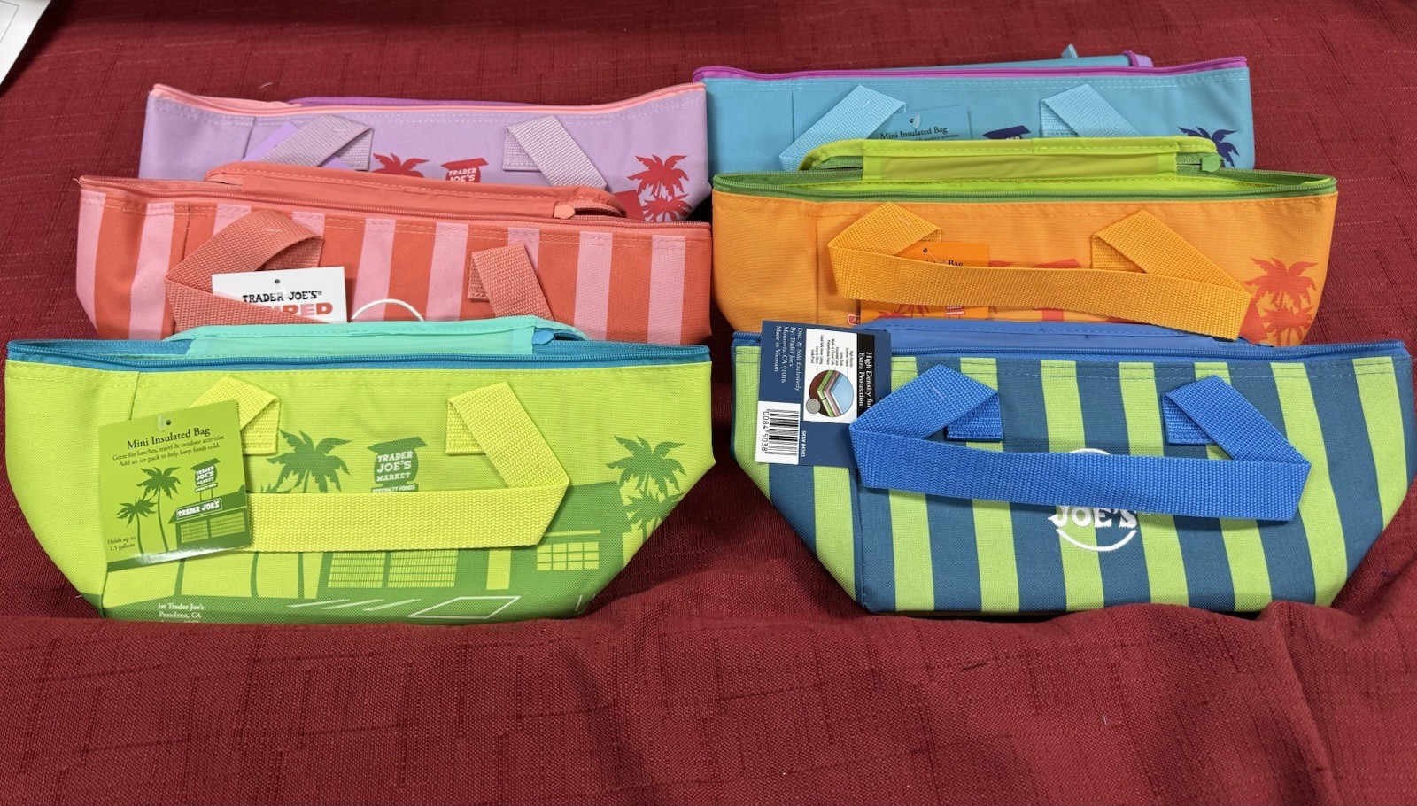 Trader Joe's Mini Insulated Tote Bag - Summer 2026 Set of 6 Limited Edition NEW gallery