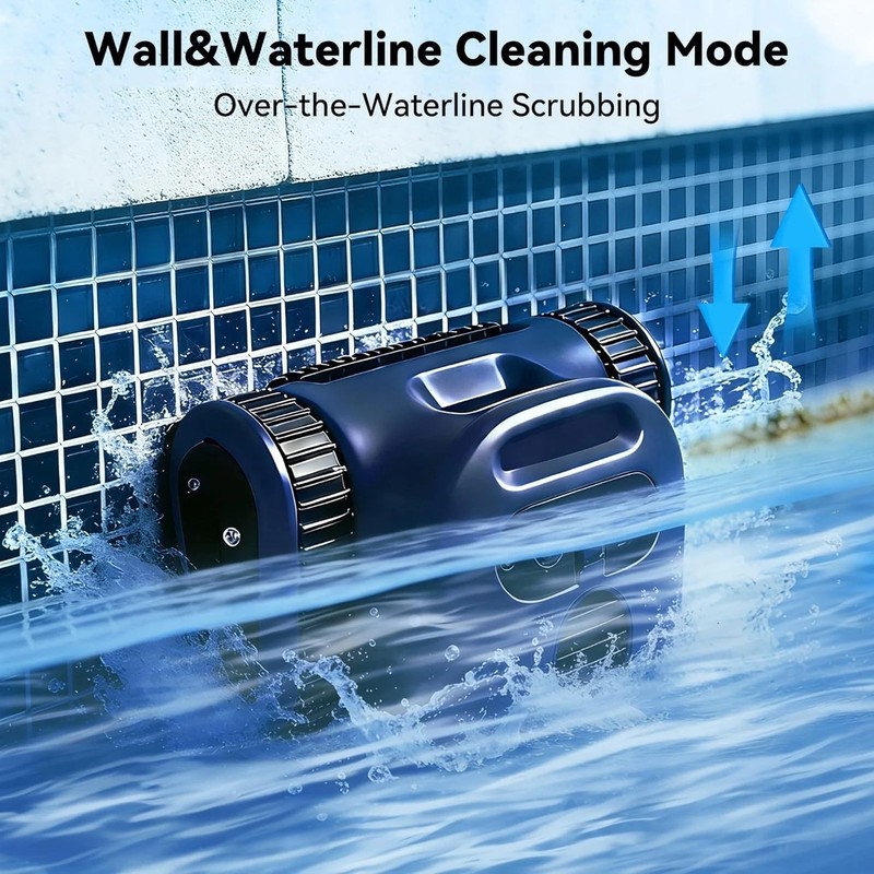 Seauto Cordless Robotic Pool Vacuum Wall- Waterline Scrubbing 180Min App Support gallery