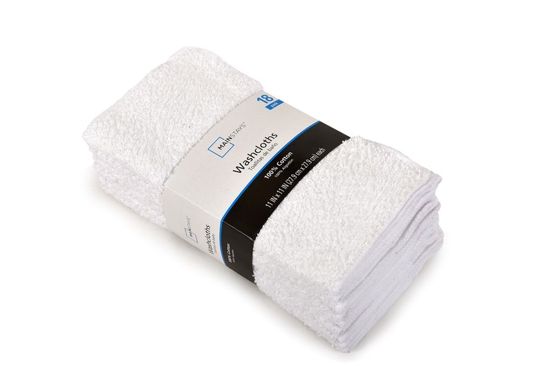 Mainstays Washcloths 18-Pack Bundle Set White NEW! gallery
