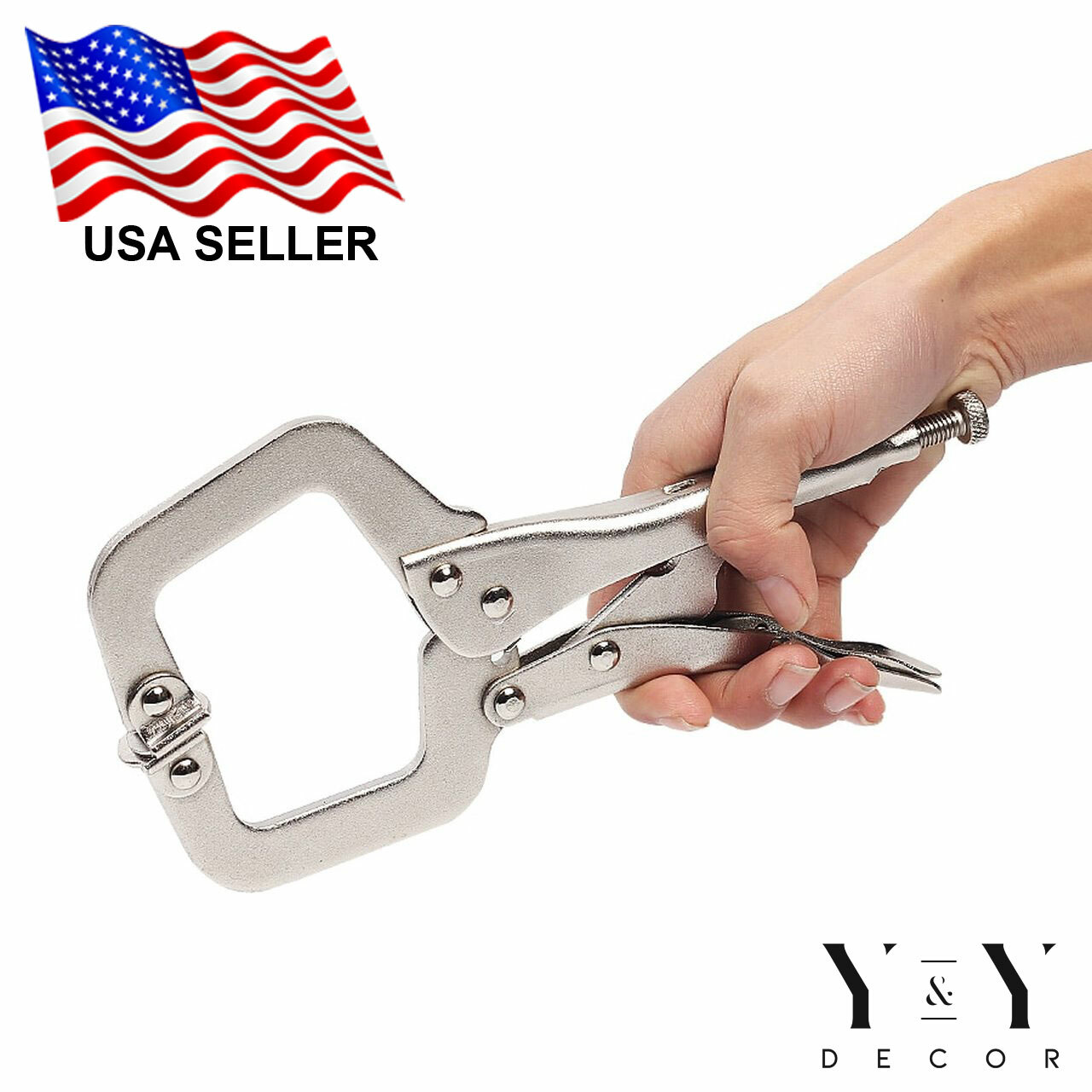 11" Locking C Clamp Pliers 5pc Set With Swivel Pads Welding Vise Clamps Holding gallery