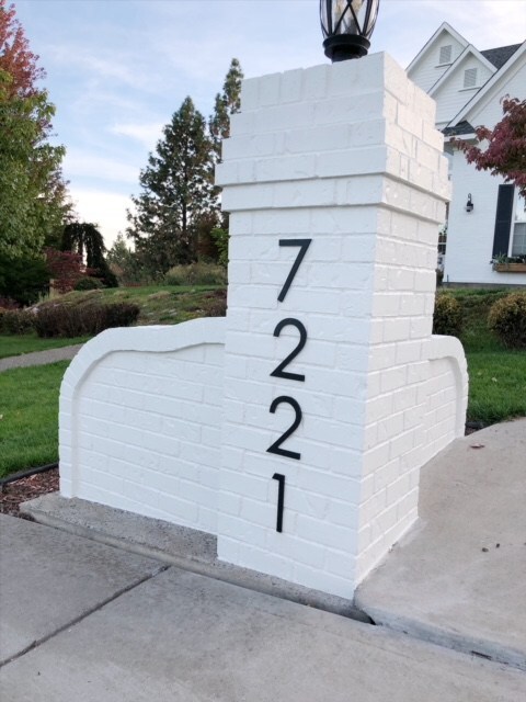 8 inch Modern House Address Numbers Letters, color choices gallery