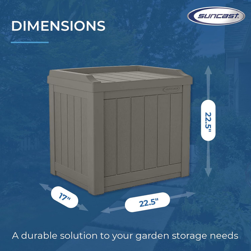 22 Gallon Storage Deck Box Set with Bench Seat - Stone Gray, 2 Pack gallery