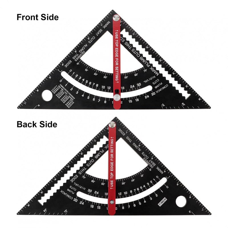 7" Positioning Adjustable Angle Triangle Ruler Carpenter Square Woodworking Tool gallery