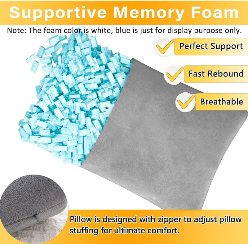 2 Pack Small Pillow, Memory Foam Mini Pillow 11 X 7 Inches for , Sleeping, Nap a gallery