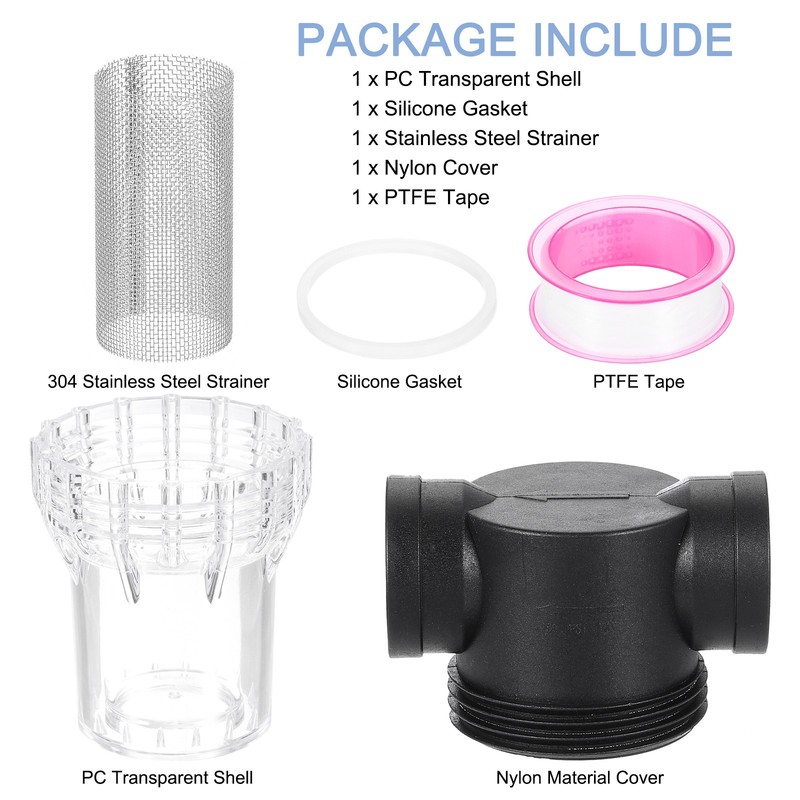Pressure Washer Filter 1" NPT Inline Mesh Strainer Attachment Size:20 Mesh gallery