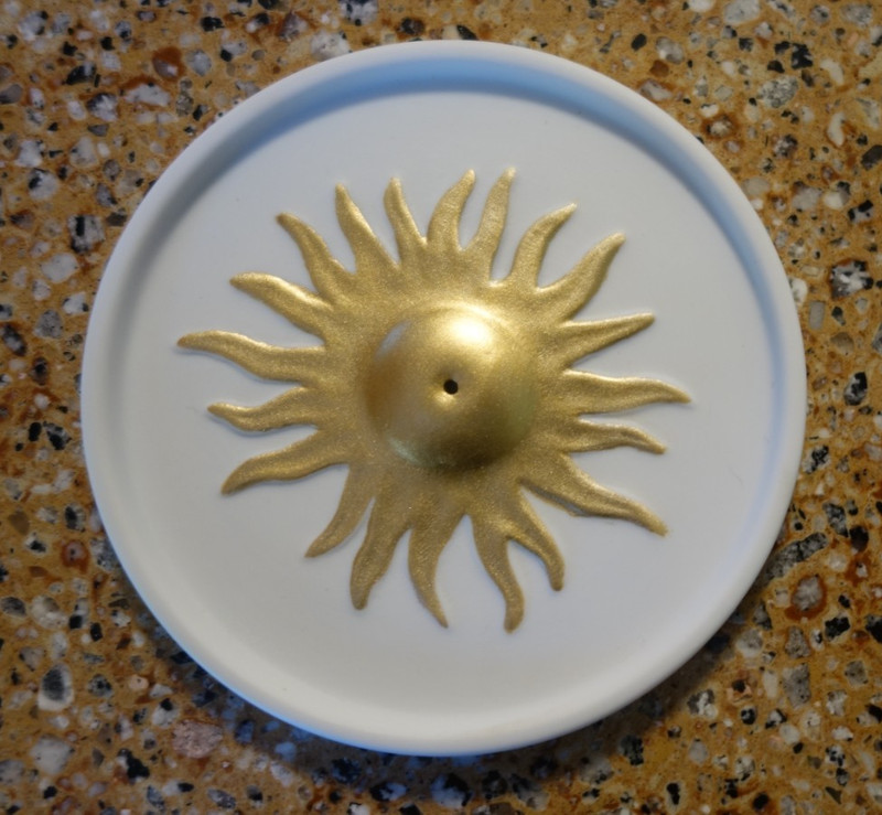 L'Objet Soleil Incense Holder e/box Made in Portugal porcelain/gold EX condition gallery