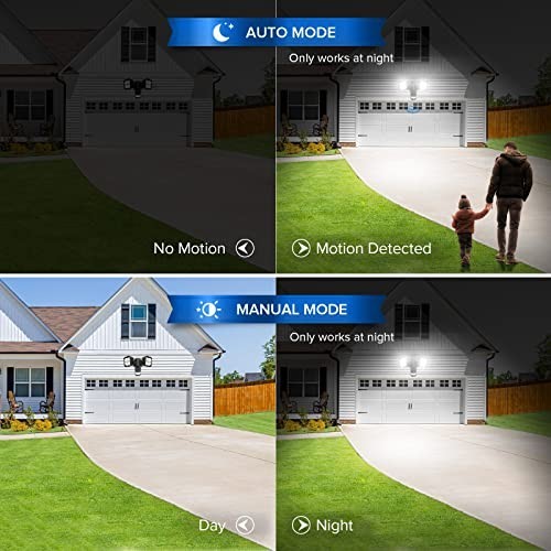 30W LED Security Motion Sensor Outdoor Lights, 3400lm Waterproof Floodlight, 500 gallery