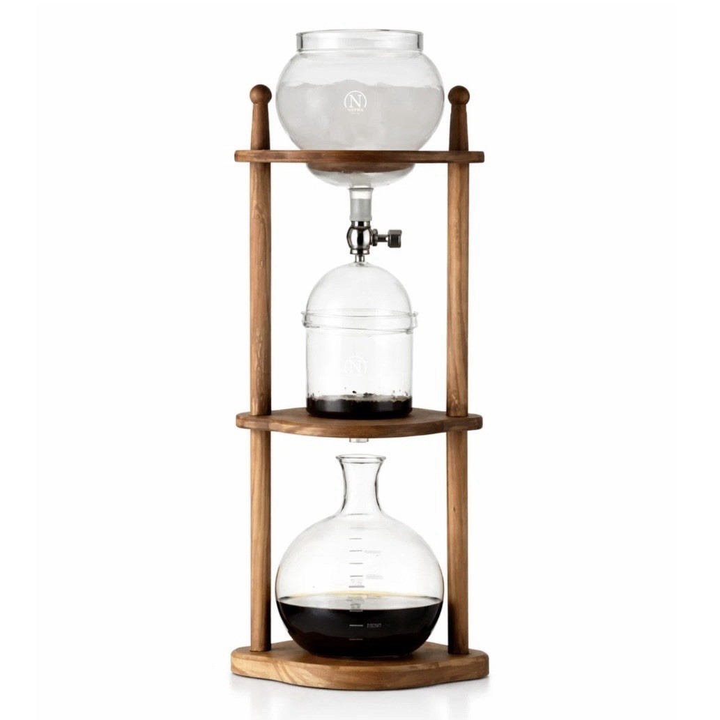 Nispira Cold Brew Coffee Drip Tower Iced Coffee Maker Wooden Stand 6–8 Cup NWOB gallery