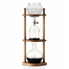 Nispira Cold Brew Coffee Drip Tower Iced Coffee Maker Wooden Stand 6–8 Cup NWOB
