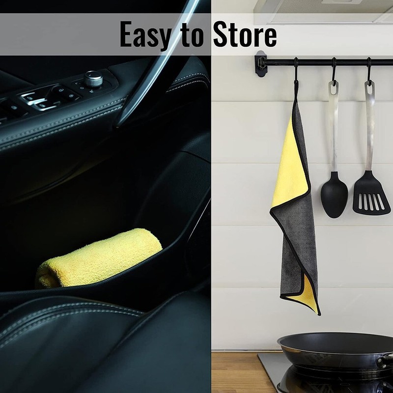 4x Microfiber Cleaning Cloth Extra Thick Rag Car Wash Polishing Detailing Towel gallery