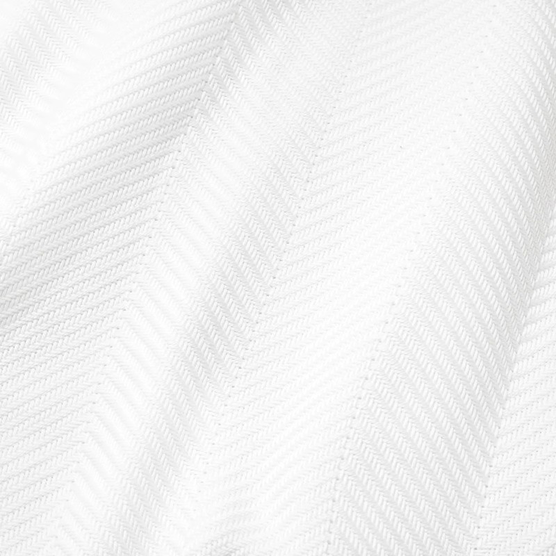 Sferra Costa Solid White Cotton Throw Blanket Herringbone Weave/Fringe 50x70 New gallery