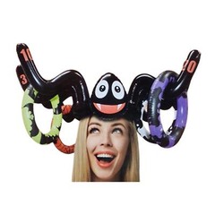 Inflatable Ring Toss Game Spider Hat Blow Up Rings Halloween Party Game