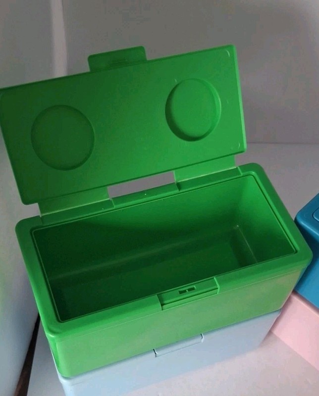 Chubs Stackables 4 Empty Building Blocks Baby Wipe Container Pastel Colors Lego gallery