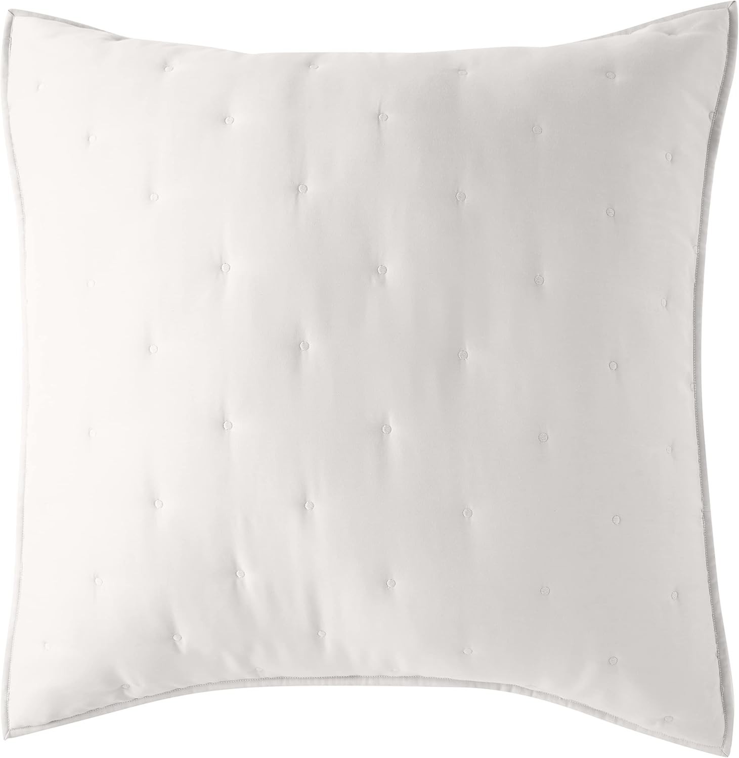 Recycled Polyester & Cotton Blend Quilted Sham Large Euro Ivory gallery