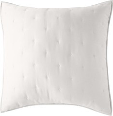 Recycled Polyester & Cotton Blend Quilted Sham Large Euro Ivory