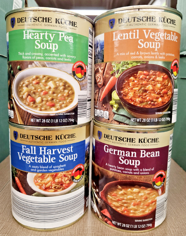 Deutsche Kuche Authentic German Soup 4 Flavors 28oz 794g (4 Cans) gallery