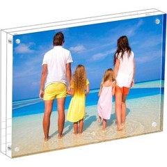 Acrylic Picture Frame Freestanding Double Sided Thickness Frameless Magnetic New