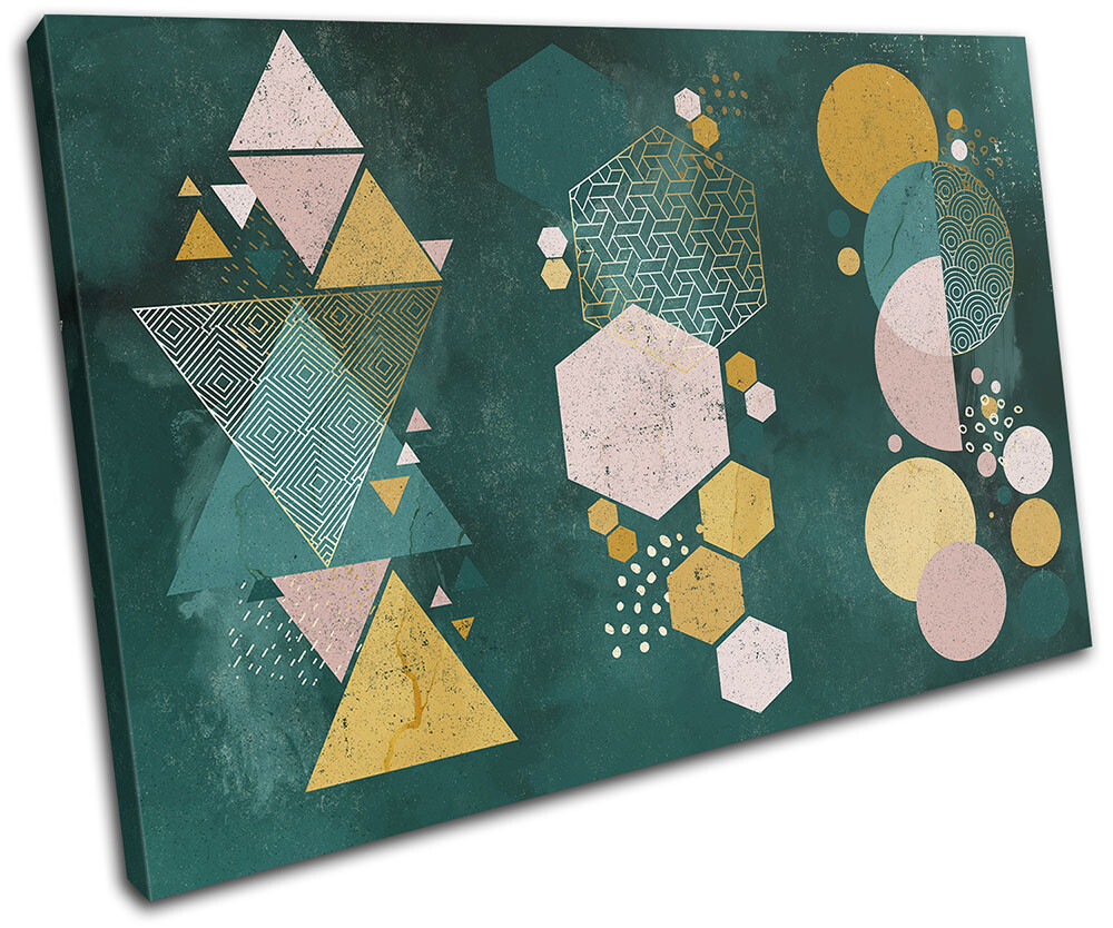 Geometric Luxury Jade Marble Abstract SINGLE CANVAS WALL ART Picture Print gallery