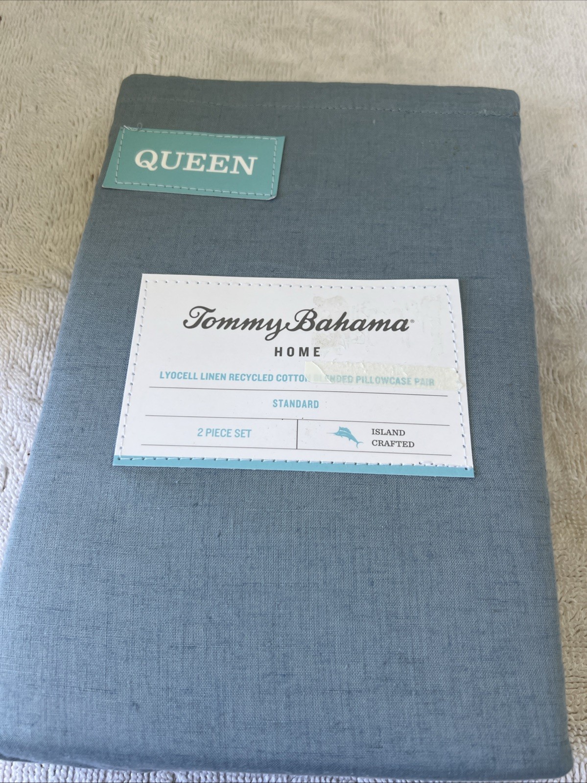 Tommy Bahama Home (2) Standard Size Lyocell Linen Cotton Blend Pillow Cases New! gallery
