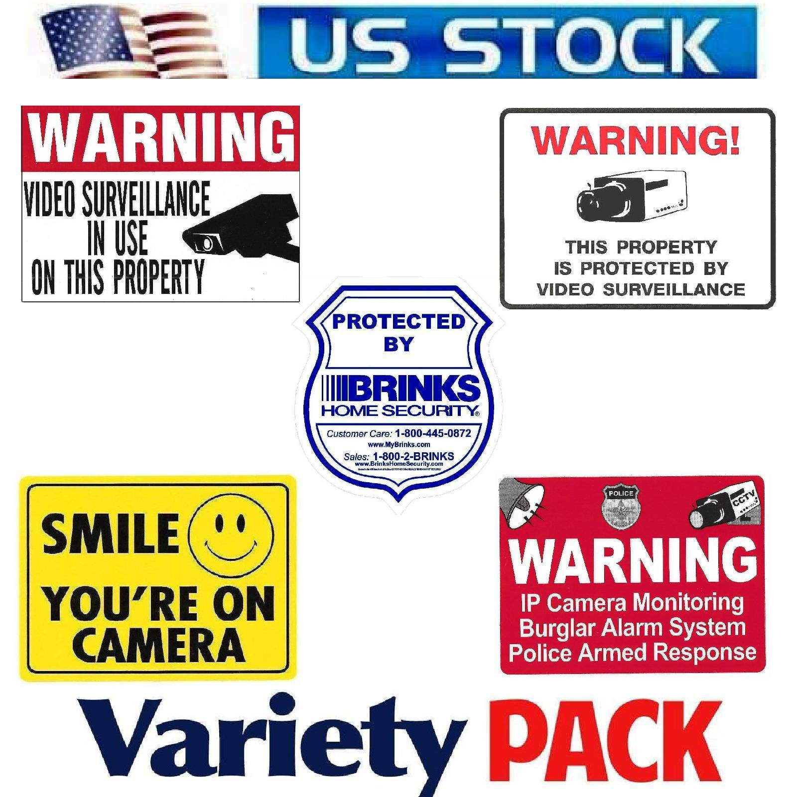 Lot Of Home Security Camera Sticker Warning Decal Outdoor Sign gallery