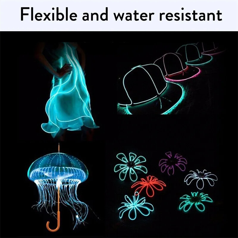 1m-5m El Wire String Light Led Luminous Camping Waterproof Outdoor Flexible Neon gallery